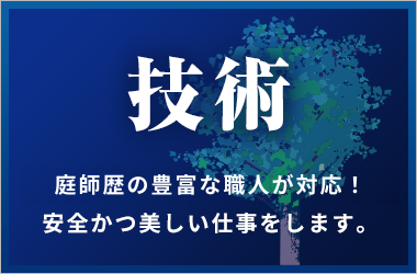 経験豊富な職人が対応! 安全かつ美しい仕事をします。